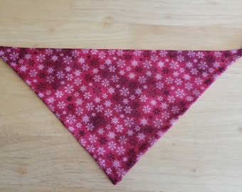 Red Sparkle Snowflake Bandana