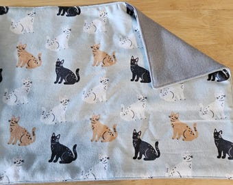 Blue field of Cats Catnip Blanket