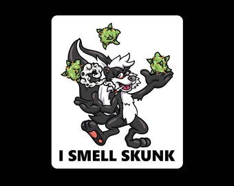 I Smell Skunk Sticker -Waterproof, weatherproof glossy sticker