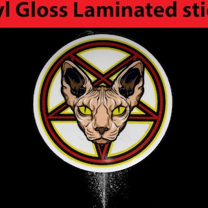 All Hail The Cat- Glossy Vinyl, Laminated. Buy one get one free, limited time only. FREE Shipping
