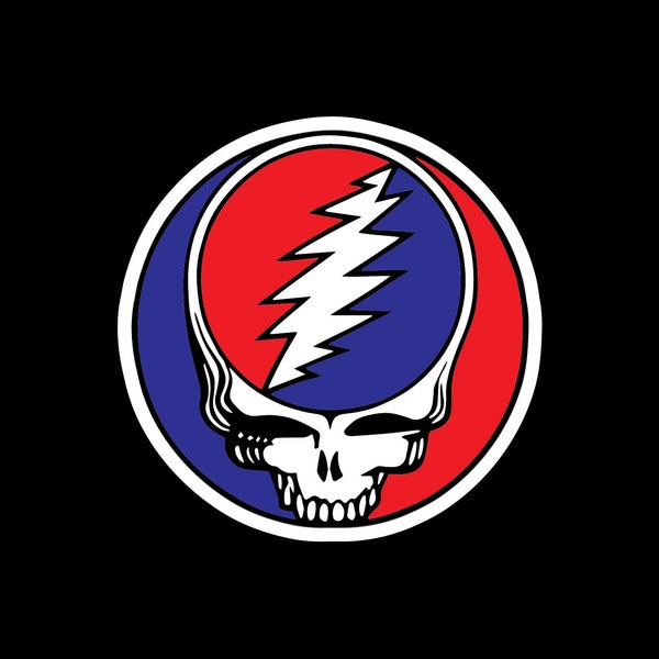 Grateful Dead Steal Your Face sticker, Car sticker, Water bottle sticker, Decal - Glossy Vinyl, Laminated. FREE Shipping