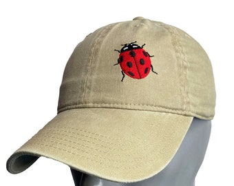Ladybug Low profile Embroidered hat, dad hat.