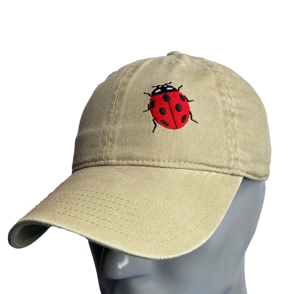 Ladybug Low profile Embroidered hat, dad hat.