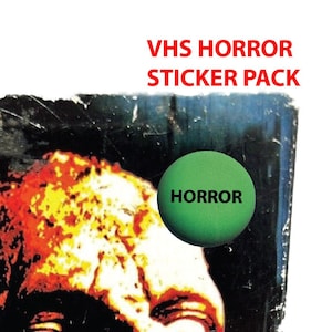 VHS Horror Sticker-Waterproof, weatherproof glossy sticker
