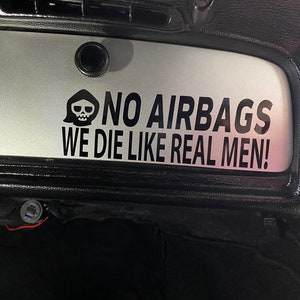 AUTOCOLLANT JESUS IS MY AIRBAG FUNNY CAR GOODNESS STICKER 9cm JA055