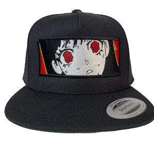 Anime Girl Embroidered Hat, In black or grey