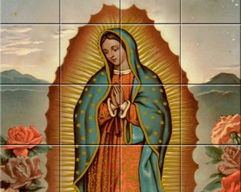 Ceramic Decorative Tile Mural Virgin of Guadalupe #4
