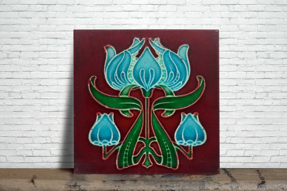 Art Nouveau Reproduction Decorative Ceramic tile 266