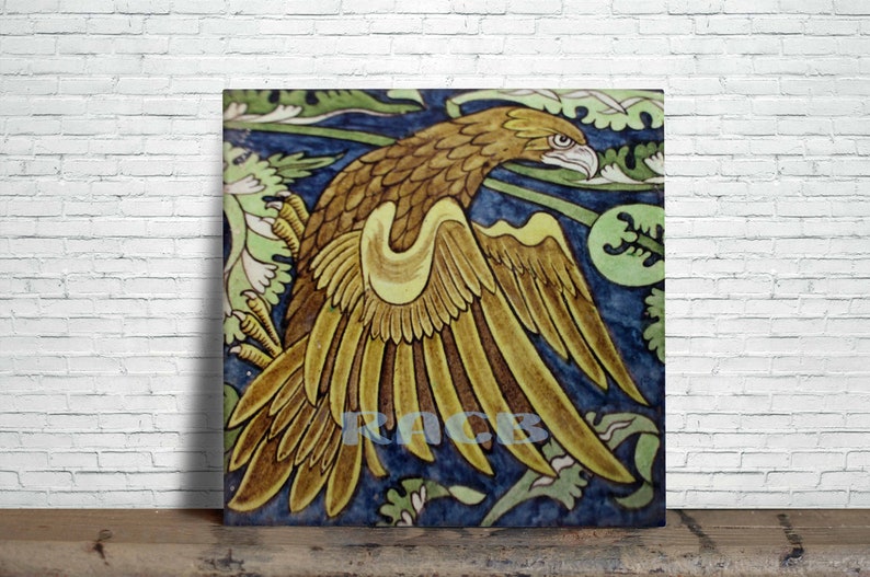 Art Nouveu William de Morgan Ceramic Wall Tile 6 X 6 Inches Reproduction #29