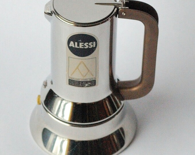Alessi 9090 Stainless Espresso Coffee Maker / 3 Cup / Stove Top / New