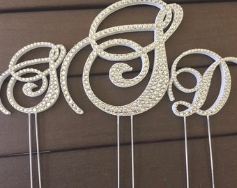 bling wedding cake topper