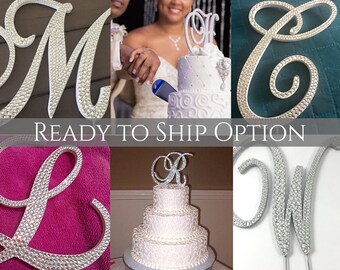 bling wedding cake topper