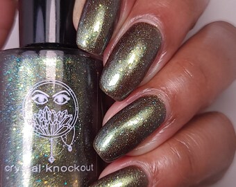 Glam Trash Purple Nail Polish With Pink To Green Aurora Etsy New Zealand