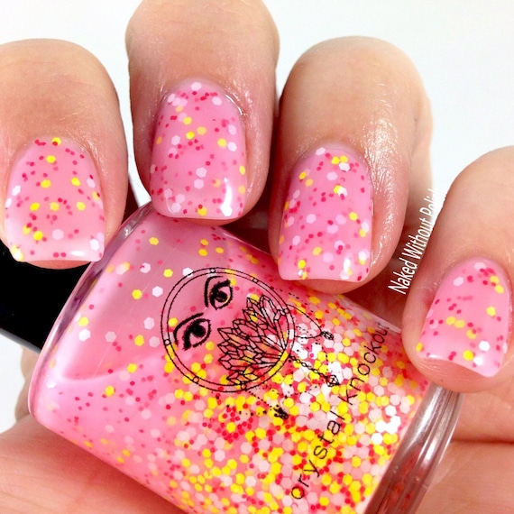 Light Pink Shimmer Nail Polish 