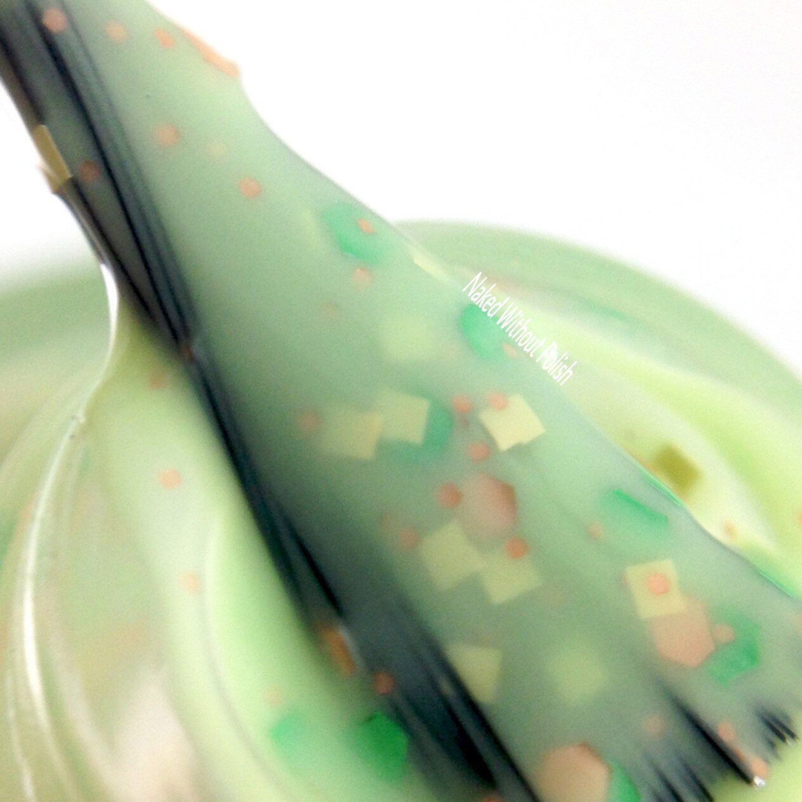 Green Nail Polish Light Green Pastel Glitter Crelly - Etsy