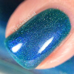 Royal Blue Nail Polish, Scattered Holographic, Purple Chameleon, Crystal Knockout, Fantasy Nymphs, Gifts For Her (15mL Full Size)
