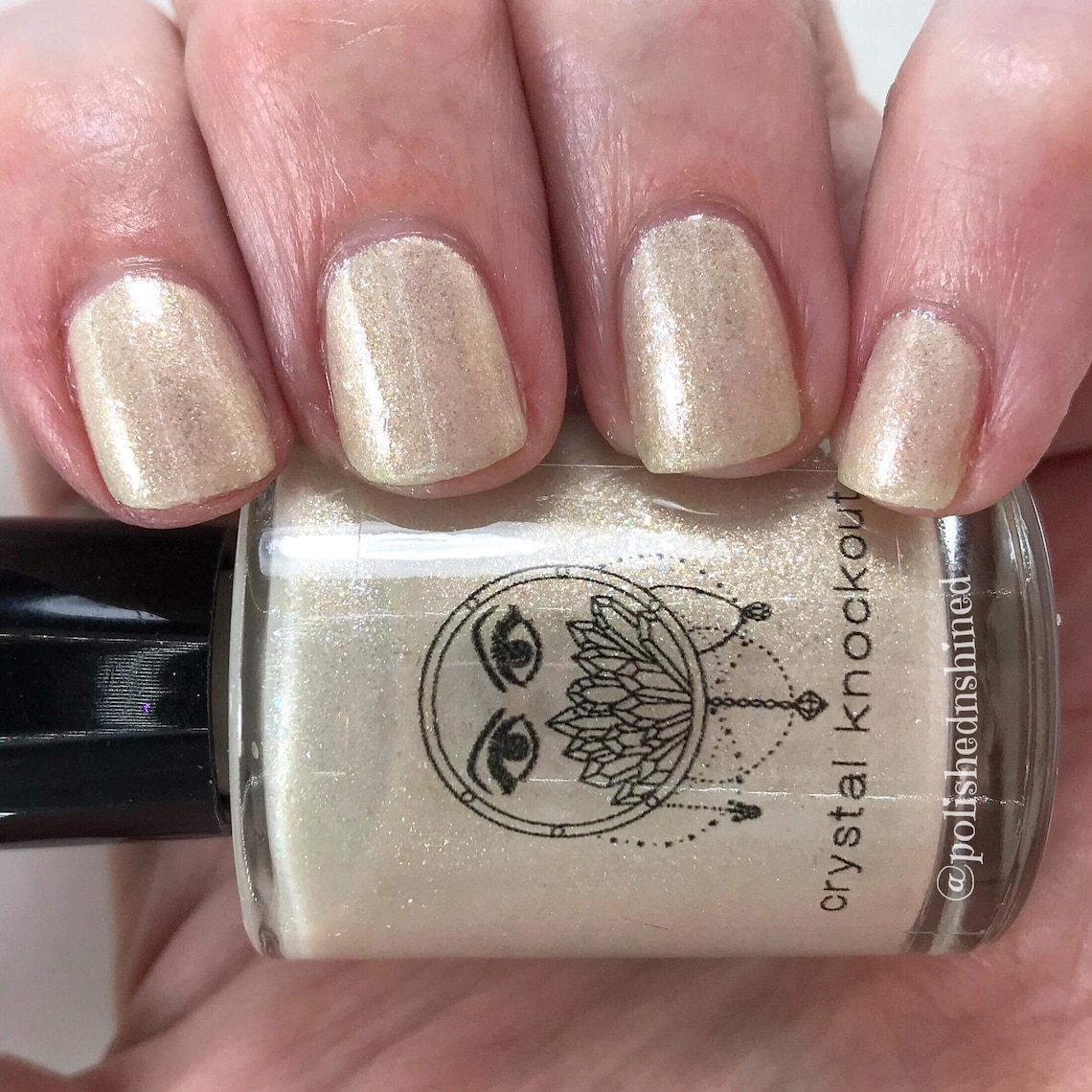Champagne Gold Shimmer Nail Polish Esmalte de uñas de boda Etsy