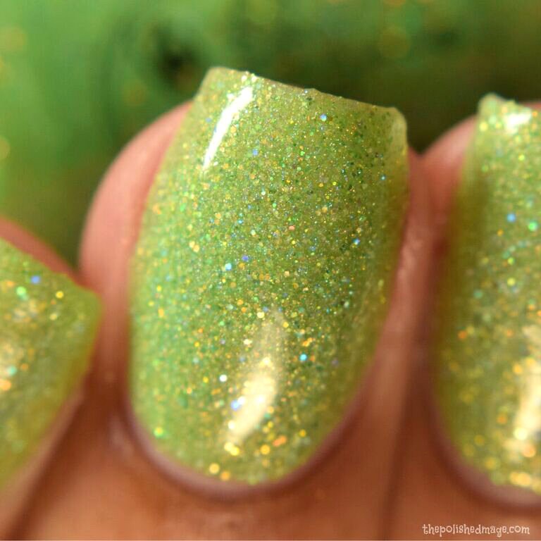 Bright Green Holographic Glitter Nail Polish Vegan, Reduced Chemical  Crystal Knockout Hurricane Party Collection Gifts for Her - Etsy