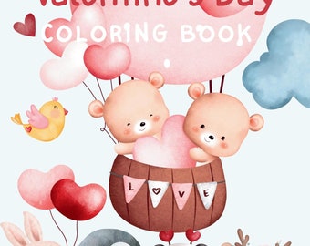 Libro para colorear de San Valentín kawaii