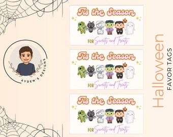 Etiquetas de regalo, tarjetas de regalo y etiquetas de regalo para Halloween