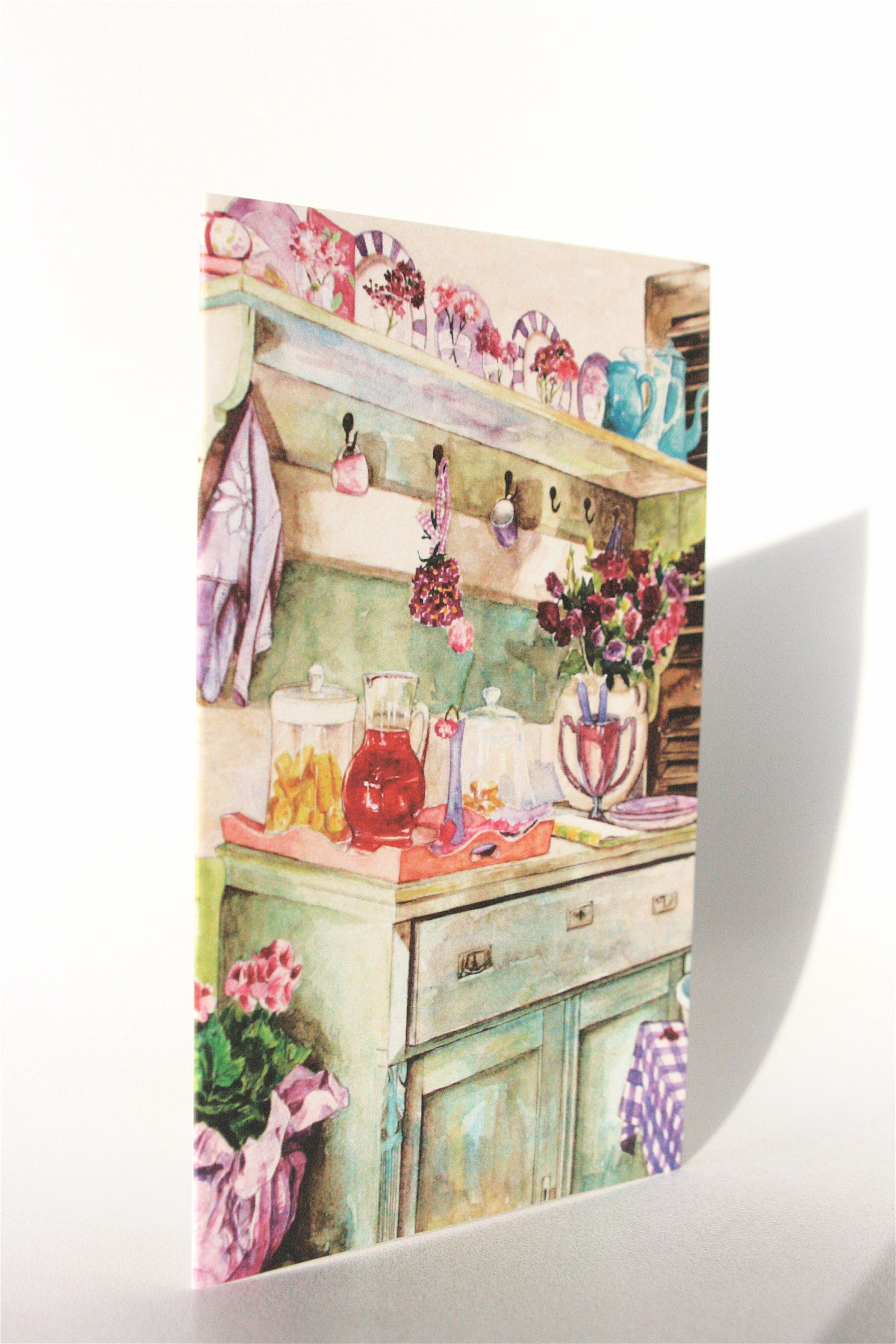 Vintage Kitchen Art Card of an Original Watercolour Painting Etsy