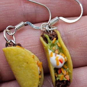 Taco Earrings, Cinco de Mayo, Fake Food Jewelry, Mexican Food Jewelry, Handmade