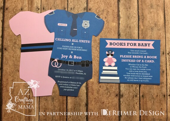 Police Baby Shower Invitation Police Baby Shower Baby Shower