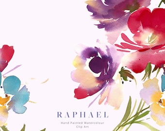 Watercolor Clipart - Watercolor Floral Clipart - Flower Clipart - Floral arrangement - Wedding Clipart - Digital Download - PNG - Raphael