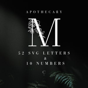 Alfabeto SVG de flores de 70 peças, Alfabeto floral SVG, Números florais SVG, Monograma svg, Fonte svg, Letras svg - Clipart botânico - Boticário