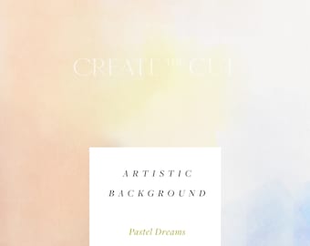 Pastel Dreams | Aquarelle artistique Fond Papier numérique | 12 » x 12 » Imprimable | Utilisation commerciale gratuite | Créer la coupe