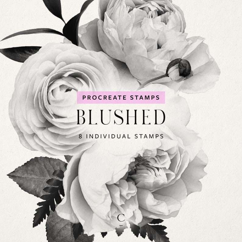 8 Floral Procreate Brushes - Procreate Stamps - Flower Stamps ...