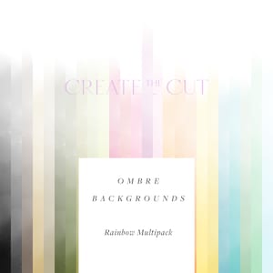 Regenboog multipack | Aquarel Ombre digitale papieren Multipack | Ontwerpbron | 12"x12" afdrukbaar | Gratis commercieel gebruik | Maak de snit