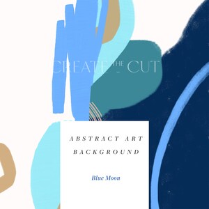 Blauwe Maan | Abstracte achtergrond Digitale Paper | 12" x 12" Afdrukbare | Gratis commercieel gebruik | Maak de Cut