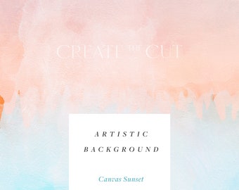 Canvas Sunset | Artistic Background Digital Paper | 12" x 12" Printable | Free Commercial Use | Create the Cut