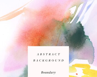 Watercolor Abstract Digital Background Paper, Watercolour wash, 12" x 12" Printable, Free Commercial Use - Boundary