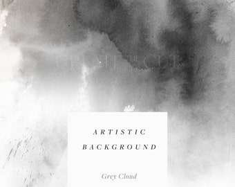 Nuage gris Papier numérique d’aquarelle artistique (en anglais) 12" x 12" Imprimable Utilisation commerciale gratuite (en anglais seulement) Créer la coupe