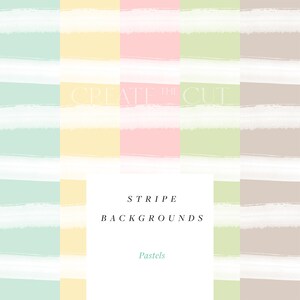 Pastéis | Papéis Digitais com Listras em Aquarela | 12" x 12" para impressão | Uso comercial gratuito | Crie o corte