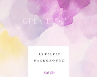 | ciel rose Aquarelle Artistique Fond Papier numérique | | imprimable 12 » x 12 » utilisation commerciale gratuite | Créer la coupe