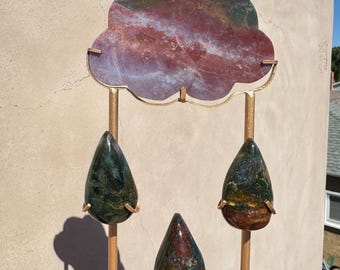 Sea Jasper Rain Cloud Carving