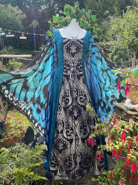prom dresses teal and black 1990s Jessica McClintock Prom Dress Teal Satin Black Lace Strapless Boned  7/8