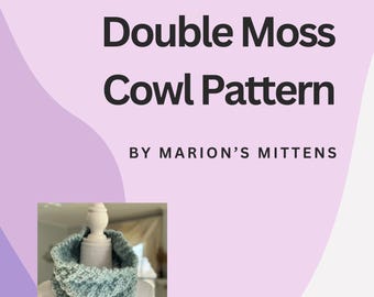 Bulky Cowl Knitting Pattern: Double Moss Stitch (PDF Pattern)