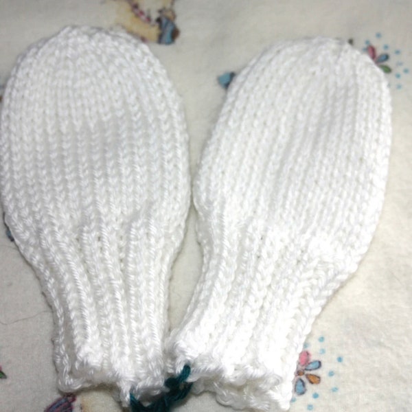 Thumbless Baby Mittens in Many Colors! Hand Knitted No Scratch Mitts for Babies and Toddlers