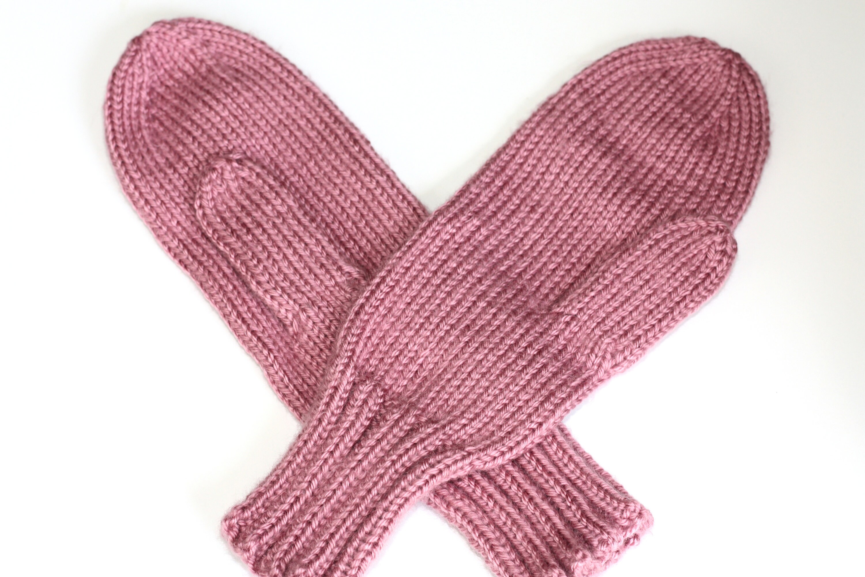 Pink Mittens Knit Mittens Adults Warm Mittens Victorian Etsy