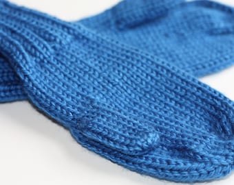 Mittens for Kids in Royal Blue - Sized for Ages 3-4, Ages 5-6, and Ages 7-8