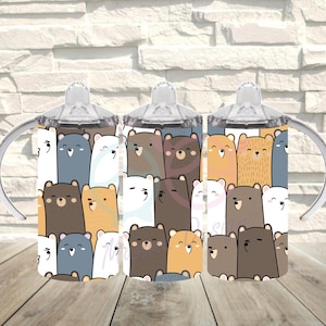Bears ~ 12oz Sippy Tumbler PNG