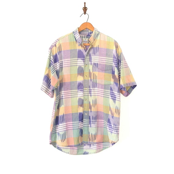 Madras Plaid Shirt - Madras Preppy East Coast Plai
