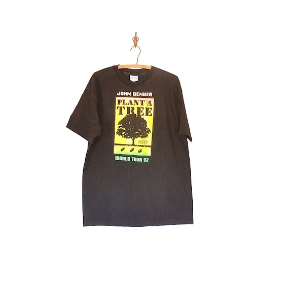 90s John Denver T shirt - John Denver Tour Tee - V