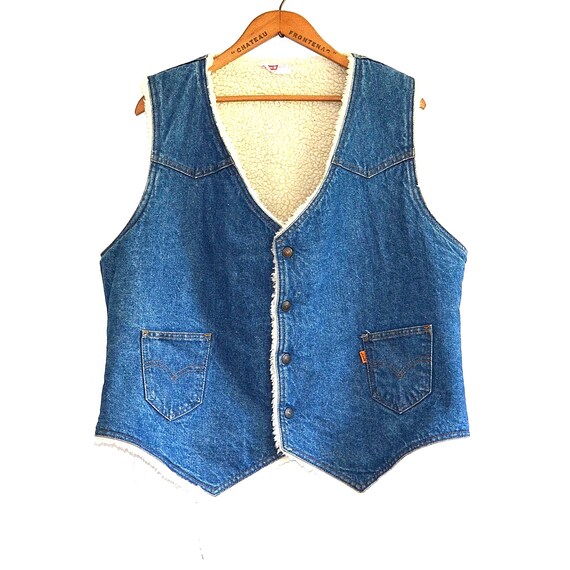 Levi Sherpa Vest - Vintage Orange Tab Levi Vest -