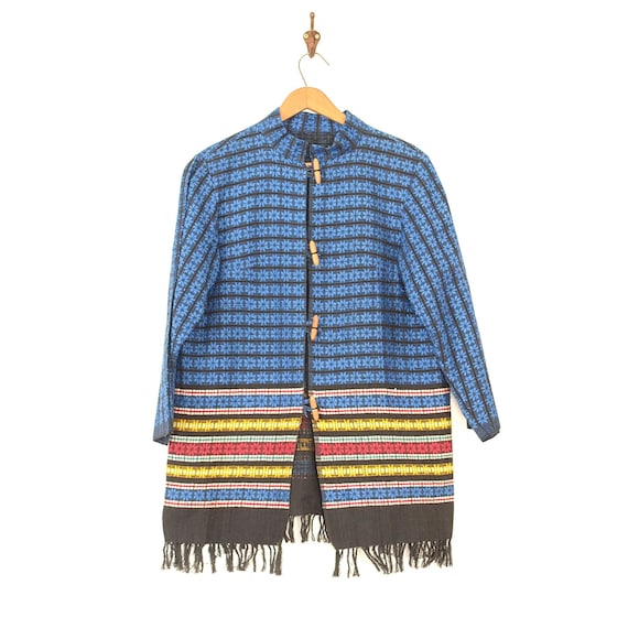 Mexican Jacket - Vintage 50s/60s Woven Coat - Folk