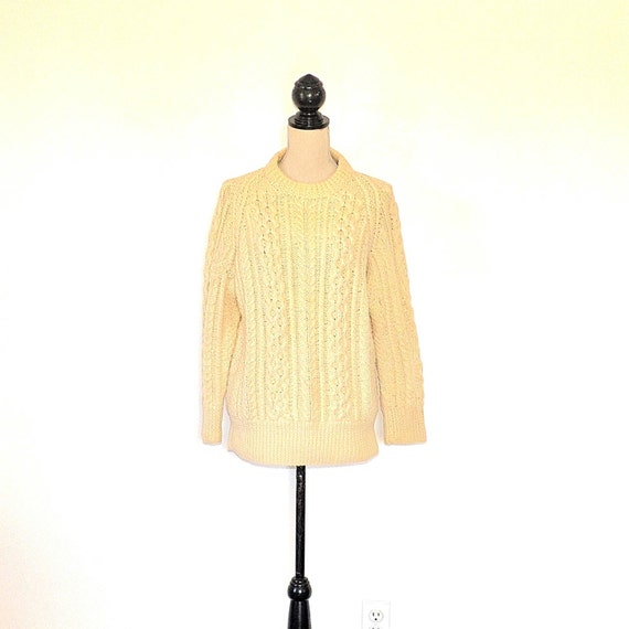 Vintage Fishermans Sweater - 50's Womens Aran Knit